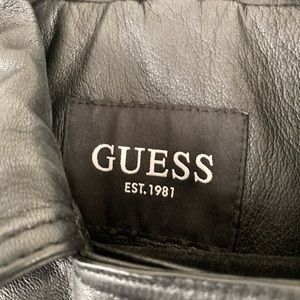Woman’s Guess Black Leather Jacket